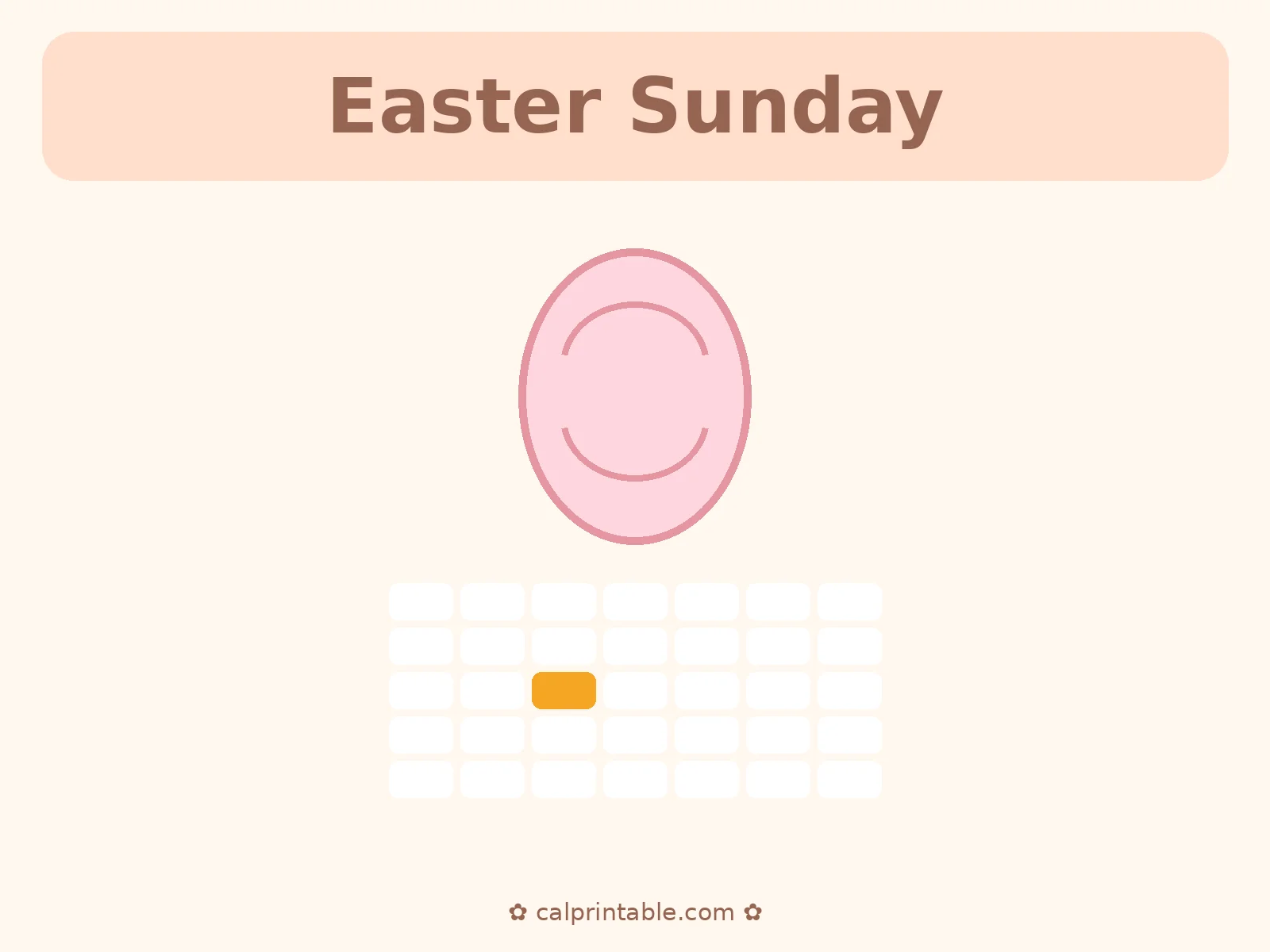 Easter Sunday 2027 calendar — March 28, 2027 highlighted, printable